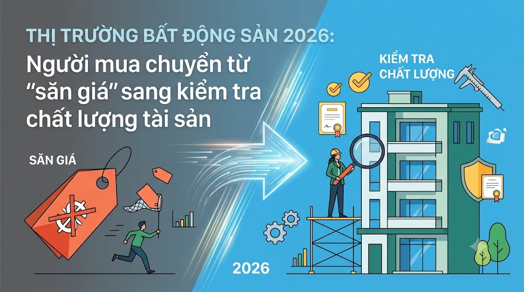 Thị trường bất động sản 2026: Người mua đang chuyển từ “săn giá” sang kiểm tra chất lượng tài sản