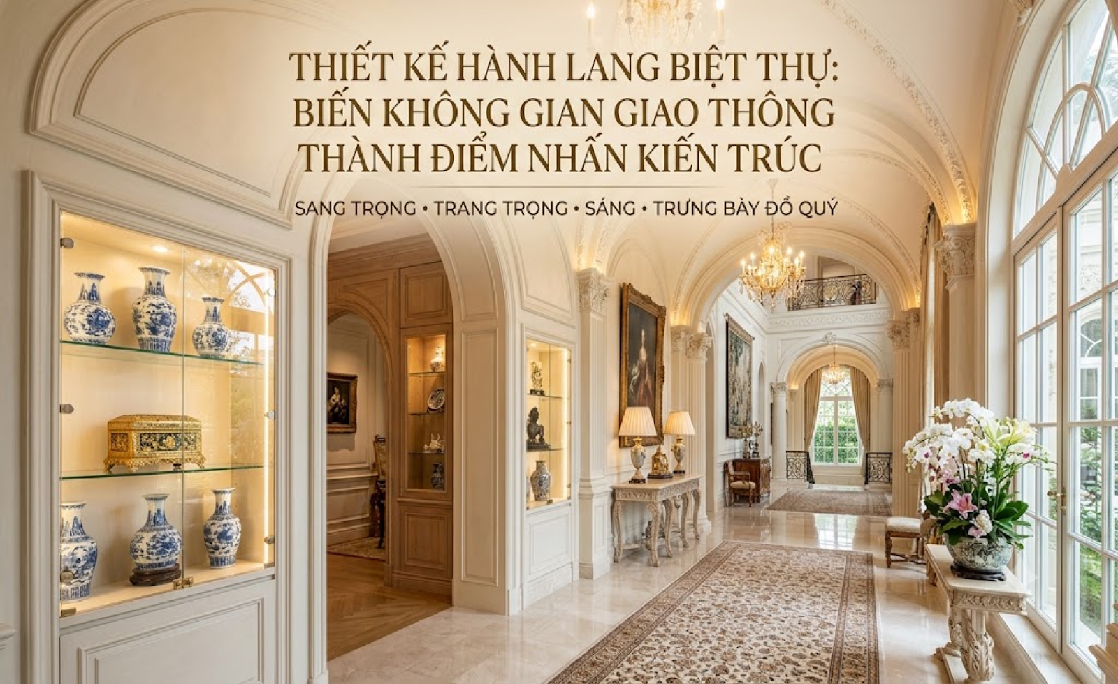 Thiết kế hành lang biệt thự: Biến không gian giao thông thành điểm nhấn kiến trúc