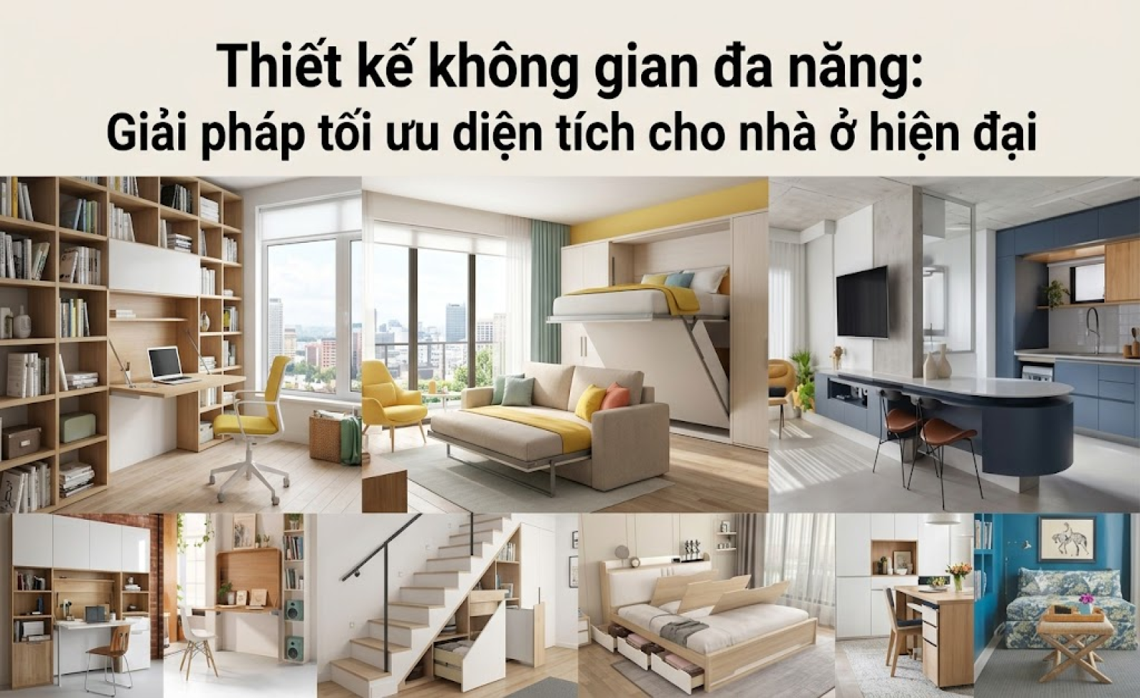 Thiết kế không gian đa năng: Giải pháp tối ưu diện tích cho nhà ở hiện đại