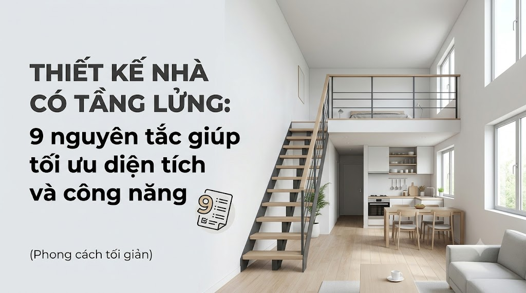 Thiết kế nhà có tầng lửng: 9 nguyên tắc giúp tối ưu diện tích và công năng