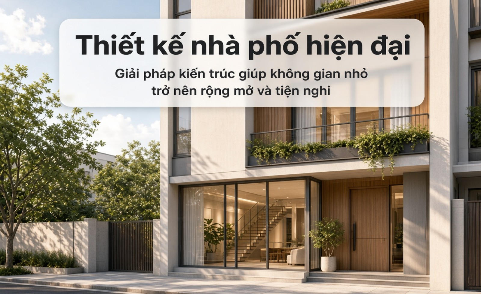 Thiết kế nhà phố hiện đại: Giải pháp kiến trúc giúp không gian nhỏ trở nên rộng mở và tiện nghi