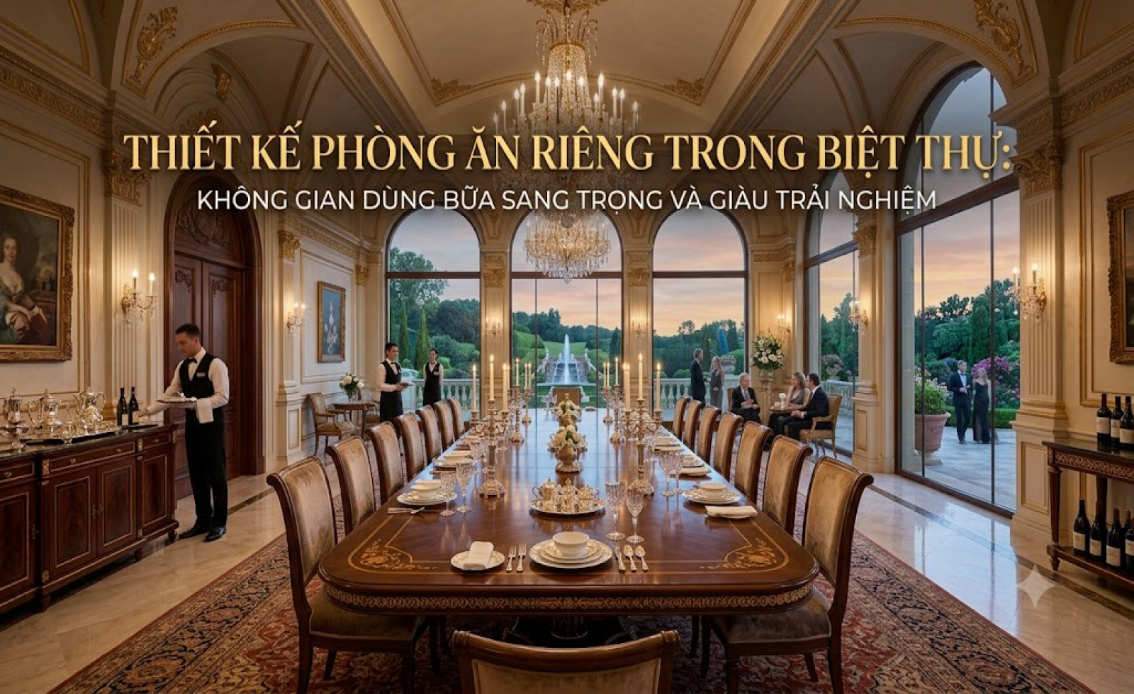 Thiết kế phòng ăn riêng trong biệt thự: Không gian dùng bữa sang trọng và giàu trải nghiệm
