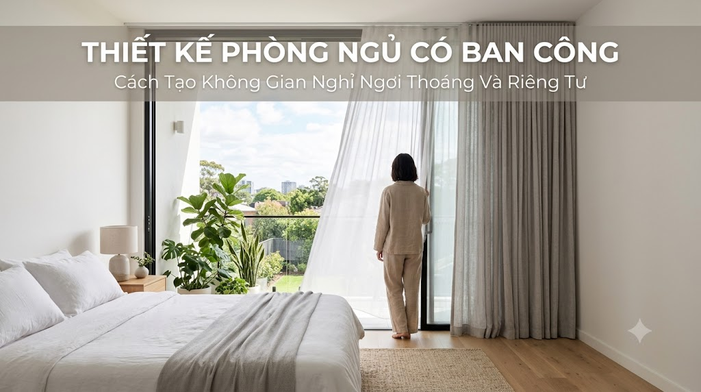 Thiết Kế Phòng Ngủ Có Ban Công: Cách Tạo Không Gian Nghỉ Ngơi Thoáng Và Riêng Tư