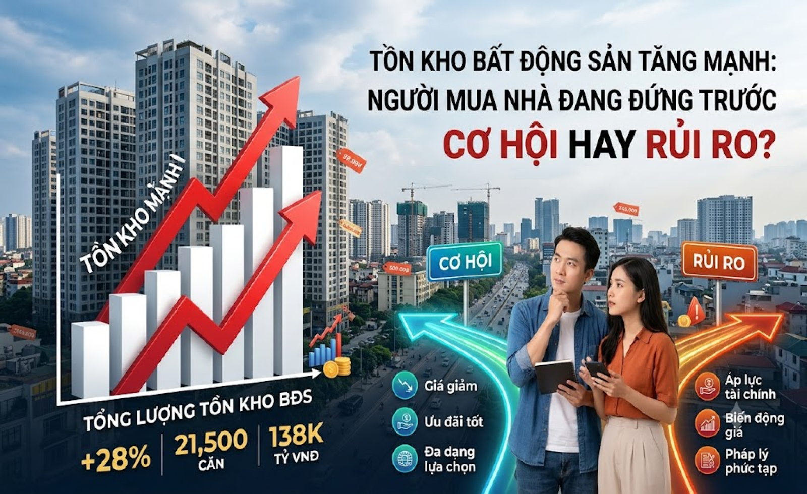 Tồn kho bất động sản tăng mạnh: Người mua nhà đang đứng trước cơ hội hay rủi ro?