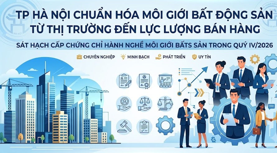TP Hà Nội sát hạch cấp chứng chỉ hành nghề môi giới bất động sản trong quý IV/2026
