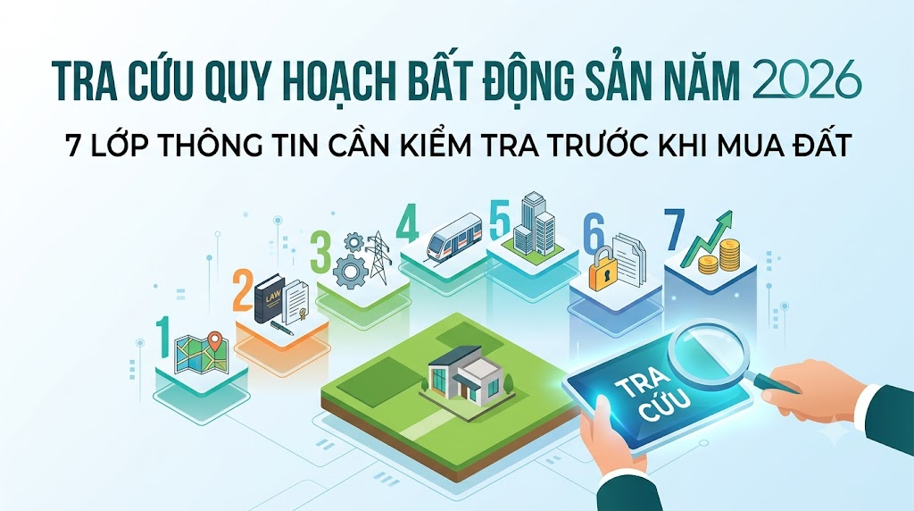 Tra cứu quy hoạch bất động sản năm 2026: 7 lớp thông tin cần kiểm tra trước khi mua đất