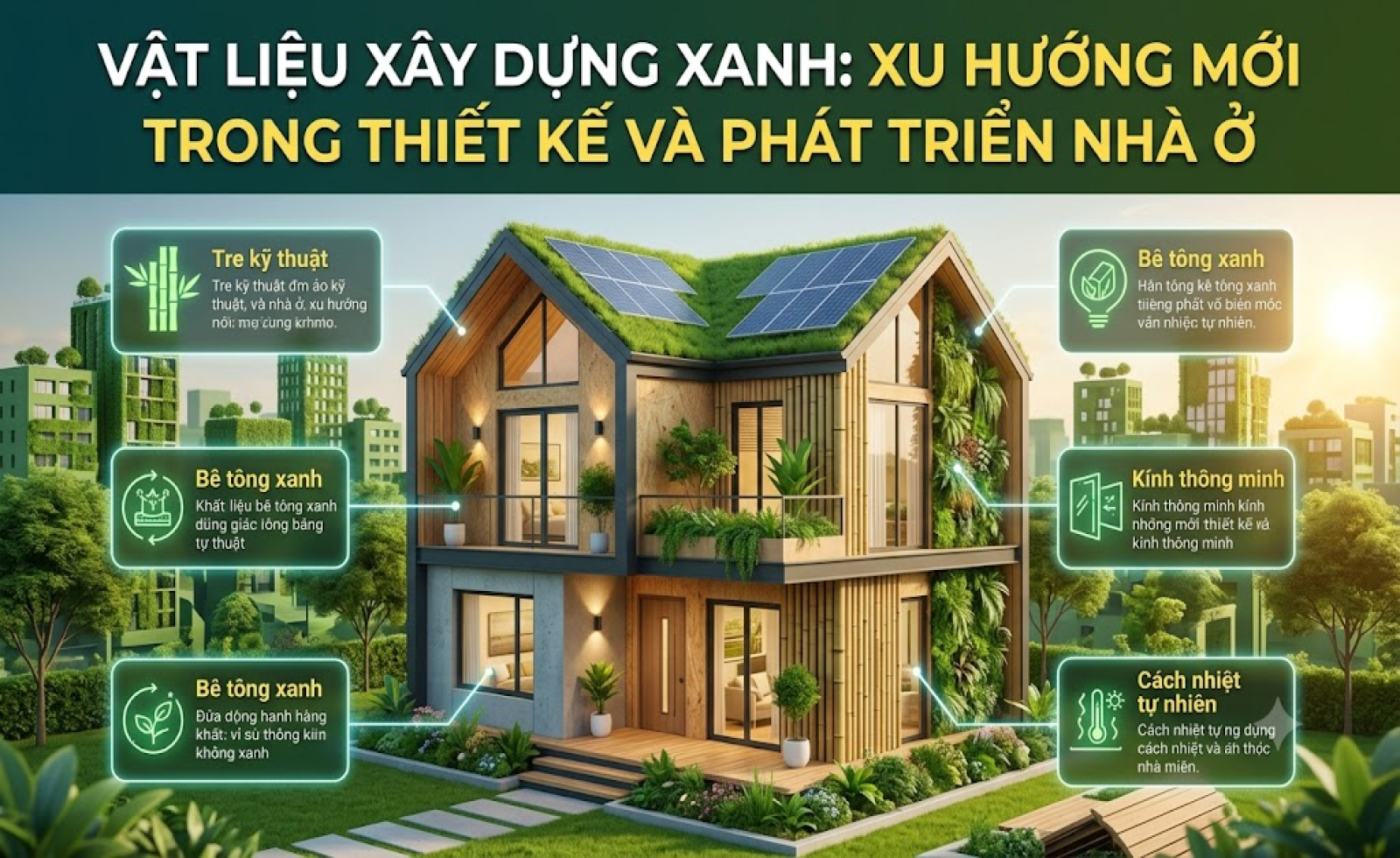 Vật liệu xây dựng xanh: Xu hướng mới trong thiết kế và phát triển nhà ở