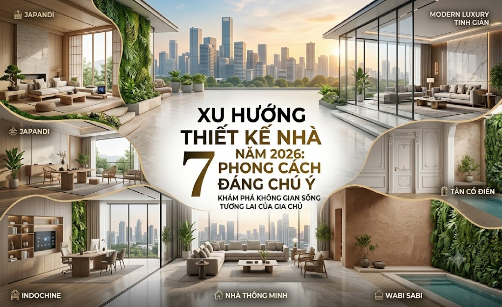 Xu hướng thiết kế nhà năm 2026: 7 phong cách được nhiều gia chủ quan tâm