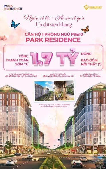 🔥 1,7 TỶ – CĂN HỘ 3PN 70M2 TẠI SUN URBAN CITY