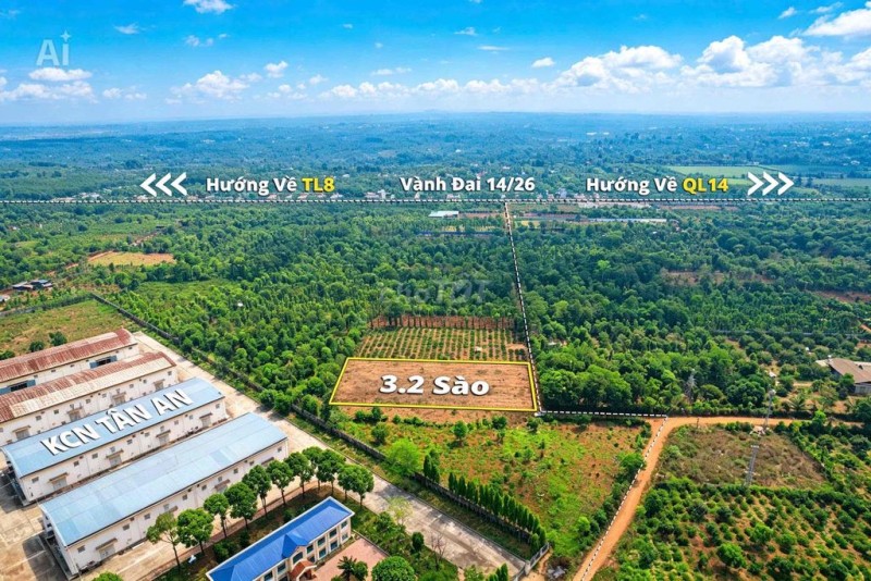 3,2 sào sát bên KCN Tân An hẻm cấp 1 Vành Đai chỉ 4 tỷ Quỳnh Anh