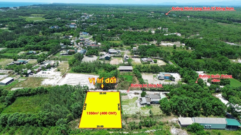 Bán Đất 1365m2 có sẵn 950 m2 thổ cư giá 4 tỷ tại Xã Triệu Vân Huyện Triệu Phong Quảng Trị