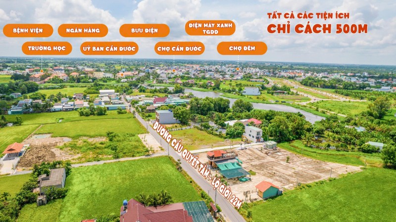 Bán Đất 300m2 có sẵn 300 m2 thổ cư giá 3.15 tỷ tại Đường Trương Định Thị trấn Cần Đước Huyện Cần Đước Long An