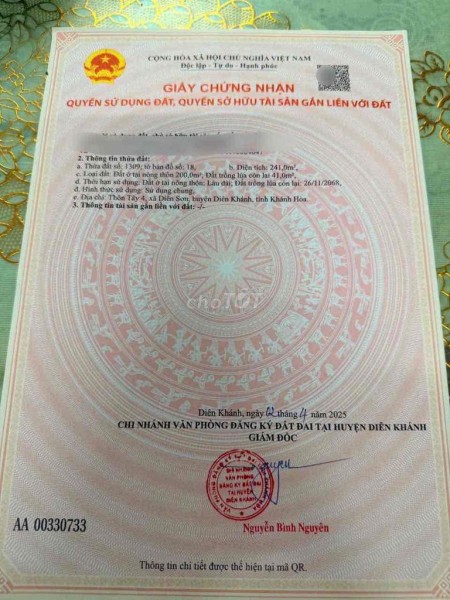 bán đất khánh hòa mới