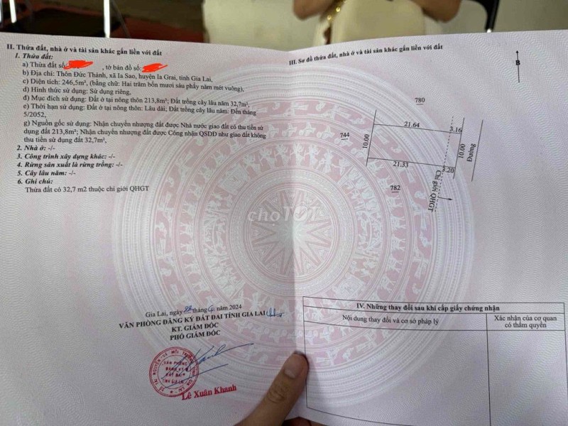 Bán Đất Thổ Cư 100% 10x24 Sát Pleiku Giá Rẻ