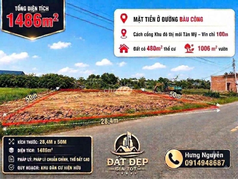 Bán đất thổ vườn cách cổng Vin930 100mét