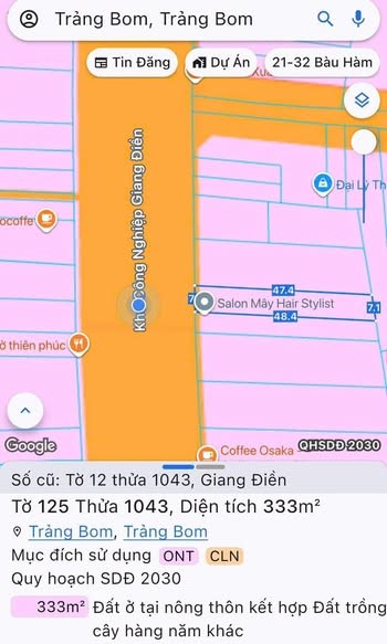 📍Bán Mặt tiền trục chính Bình Minh – Giang Điền