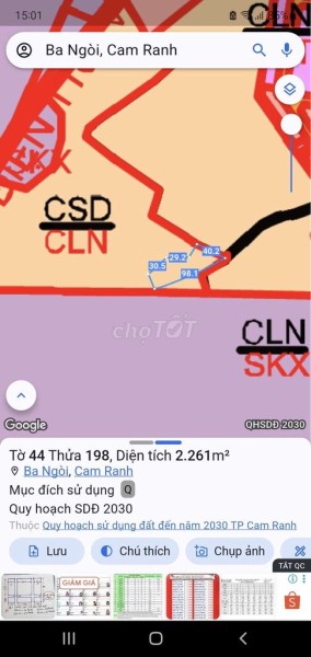 (Cách QL1A 800m-đối diện khu 2 Đô thị Vin)2,2 ha đất CLN P.Ba Ngòi