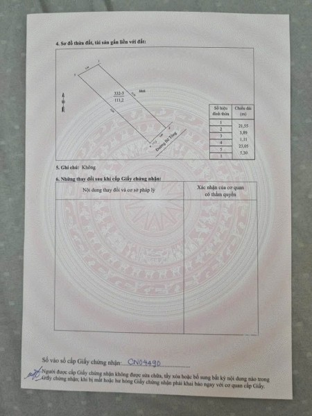 CHÍNH CHỦ BÁN LÔ ĐẤT ĐẸP GẦN NHÀ VĂN HÓA KM 3 – VĂN LUNG, thuộc PHƯỜNG PHÚ THỌ