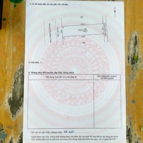 Chính chủ  bán lô đất đường BÙI BỈNH UYÊN