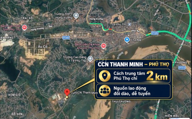 Chính chủ bán nhanh lô đất công nghiệp tại CCN Thanh Minh, Phú Thọ mới