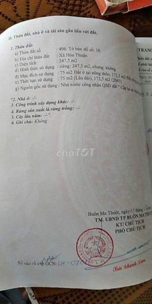CHÍNH CHỦ CẦN BÁN ĐẤT NGAY SAU CHỢ ĐẠT LÝ - ĐƯỜNG THÔNG ĐẾN CHỢ EATU