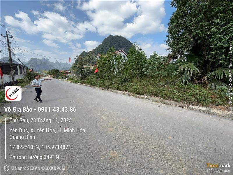 CHÍNH CHỦ CẦN BÁN NHANH LÔ ĐẤT MẶT TIỀN YÊN ĐỨC YÊN HÓA, MINH HÓA, QUẢNG BÌNH.