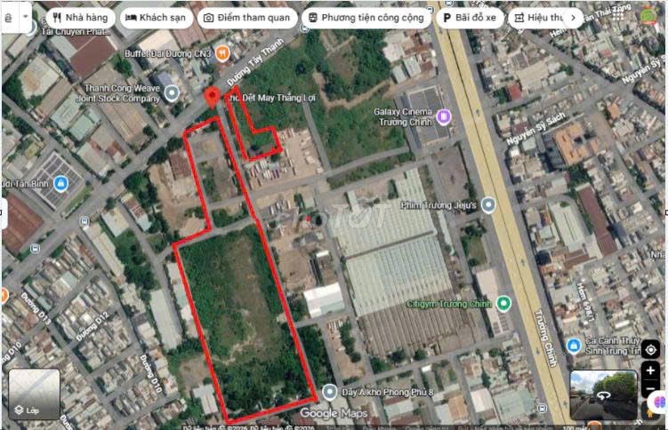Cho Thuê Đất 40.000m2 mặt tiền Tây Thạnh, Tân Phú có ngăn lẻ