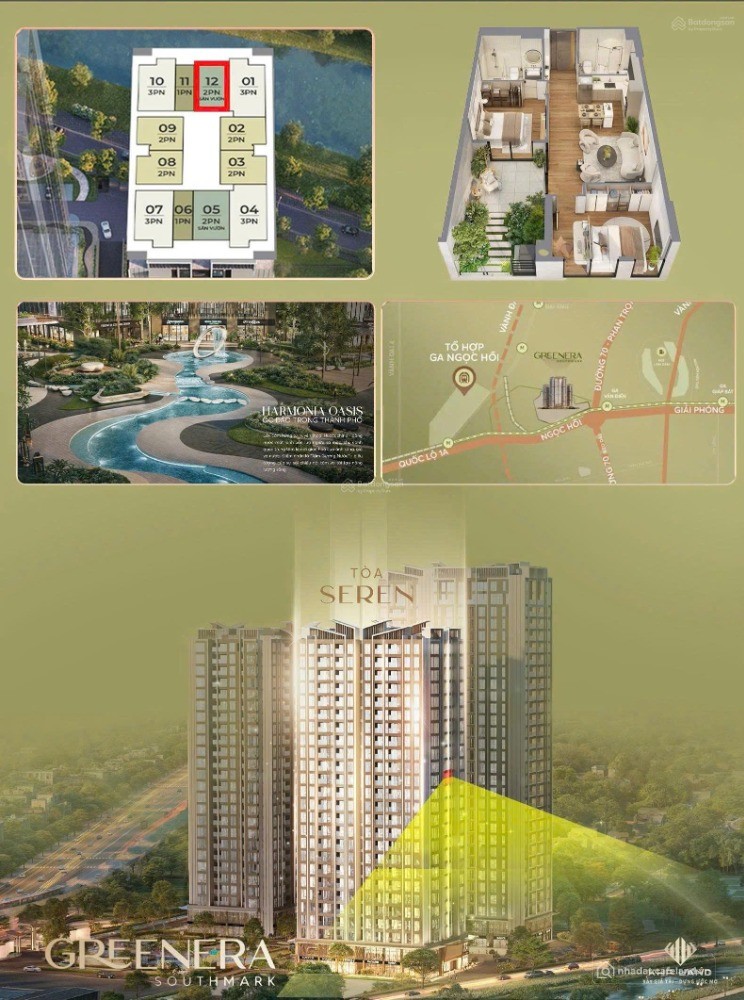 Căn hộ 2PN không gian sống chuẩn cho gia đình trẻ bản tại Greenera Southmark - Ảnh 3
