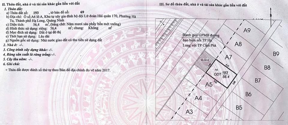 CHÍNH CHỦ BÁN ĐẤT LỮ ĐOÀN 170-ĐƯỜNG BAO BIỂN - Ảnh 1