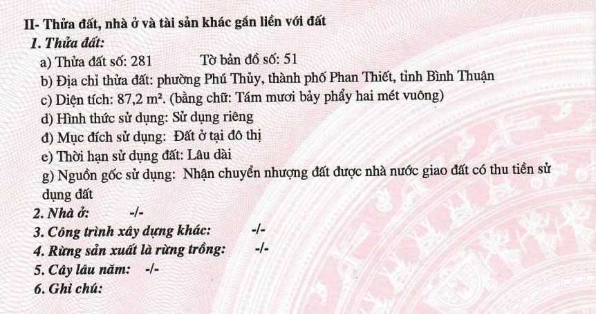 CHÍNH CHỦ, Cần bán 1 lô đất vị trí tại trung tâm TP. Phan Thiết - Ảnh 1