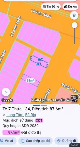 🔥🔥NẮM CHỦ Cần tiền bán  lỗ lô đất mặt tiền Nguyễn Thái Học. P. Long Tâm, TP Bà Rịa cũ. - Ảnh 2