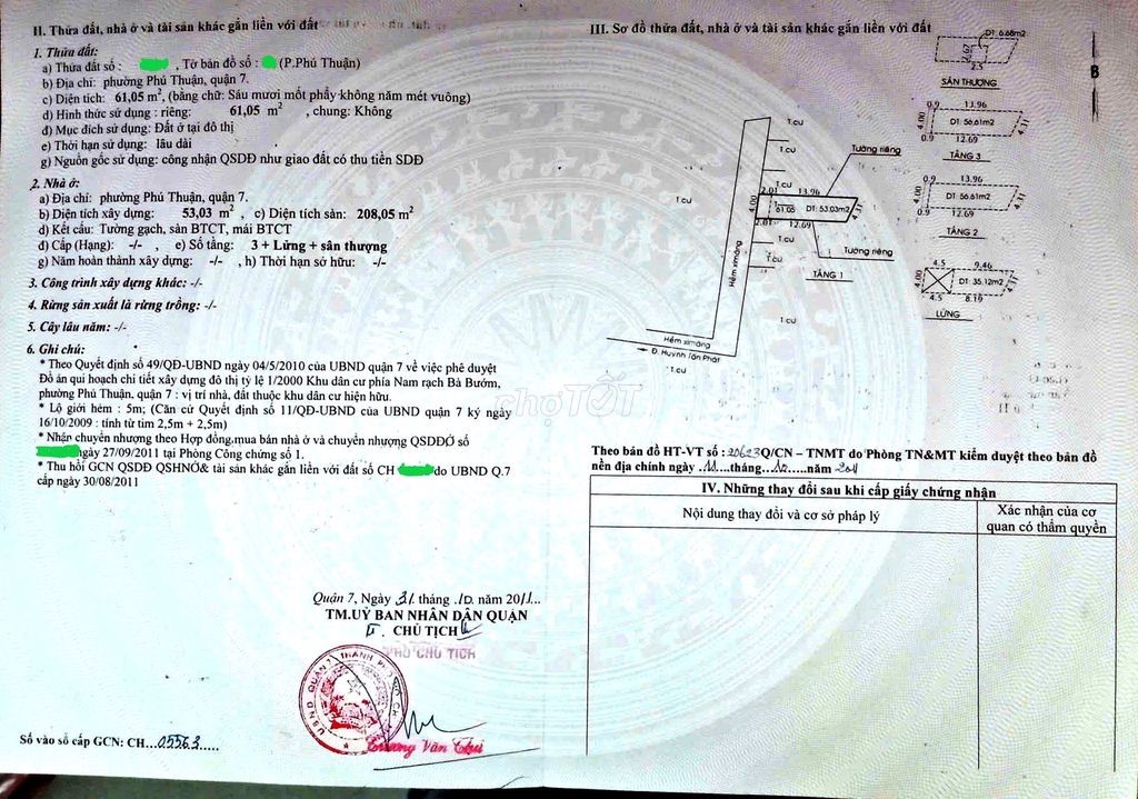 BÁN NHÀ HẺM XE HƠI 803 HUỲNH TẤN PHÁT - Ảnh 1