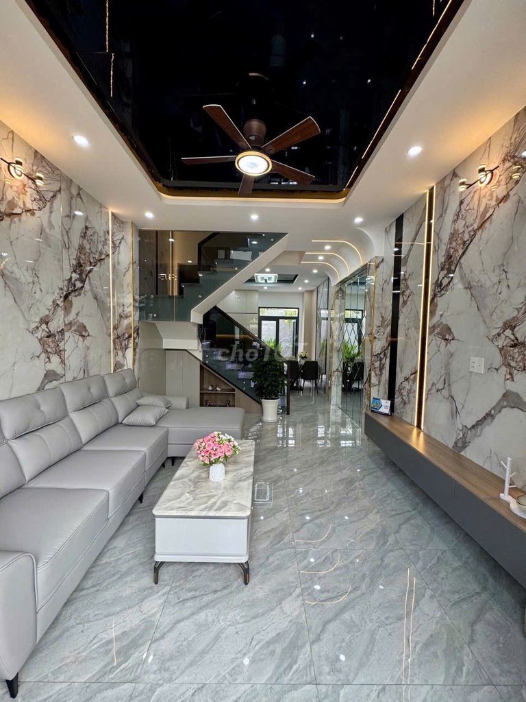 Nhà mới - mặt tiền sông ở nghỉ dưỡng thoáng mát - Đúc 1 trệt 2 lầu - Ảnh 3