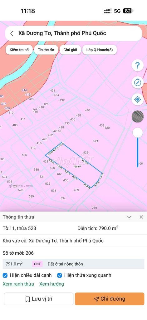 ✨ BÁN 790M² ĐẤT CỬA LẤP - HẺM 1 SẸC CẦU BÀ PHONG - CÓ 302M² THỔ CƯ 💎 - Ảnh 5