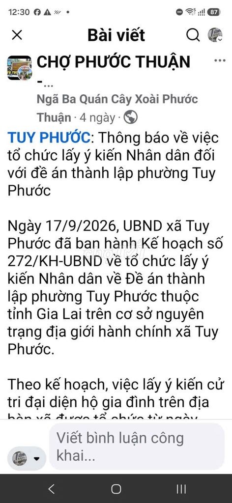 Cần tiền Bán đất thổ cư đối diện cổng trường THCS Tuy Phước-Bình Định