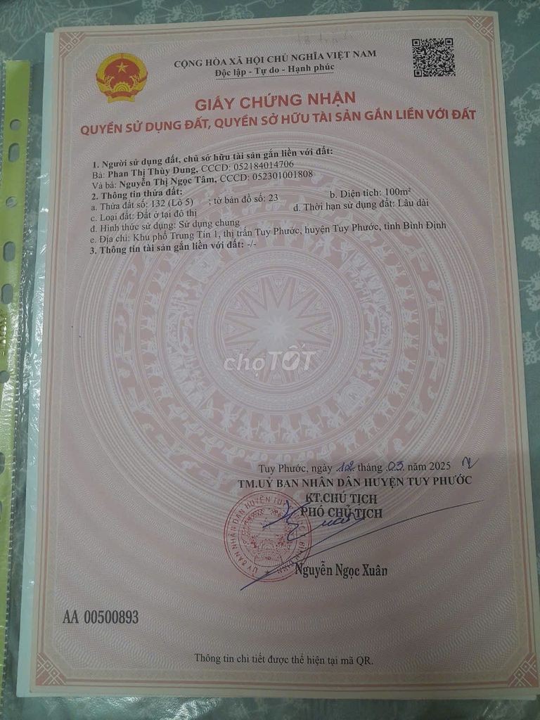 Cần tiền Bán đất thổ cư đối diện cổng trường THCS Tuy Phước-Bình Định - Ảnh 7