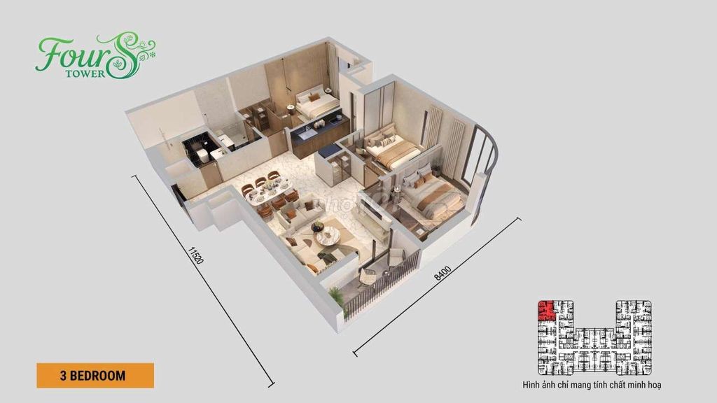 1,7 TỶ SỞ HỮU CĂN HỘ FOURS TOWER - SỞ HỮU LÂU DÀI