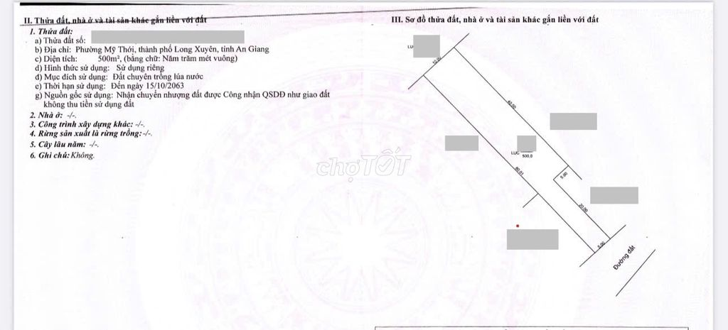 Đất mặt tiền lộ nhựa cặp Sông Cái Sao P Mỹ Thới Long Xuyên An Giang - Ảnh 2