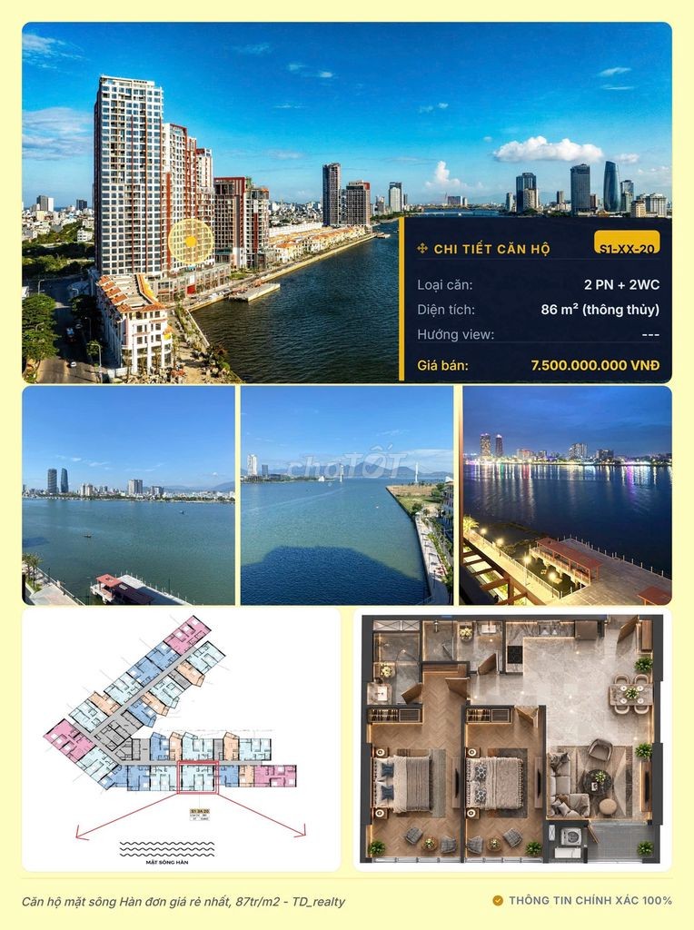 Bán gấp S1 Symphony 2PN trực diện sông và bến du thuyền | GIÁ QUÁ RẺ - Ảnh 9