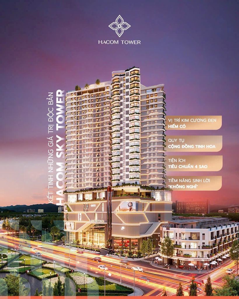 CĂN HỘ CAO CẤP HACOM TOWER CÁCH BIỂN CHỈ 3 PHÚT DI CHUYỂN
