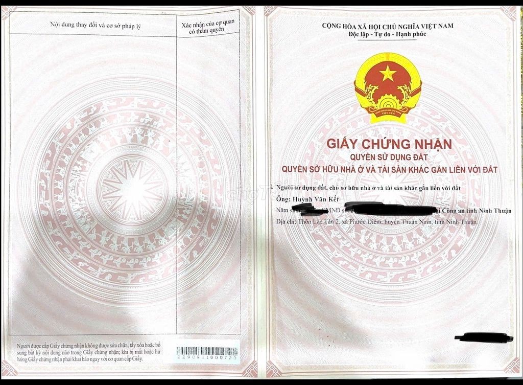 Thay đổi chổ ở nên cần bán nhà chính chủ tại Cà Ná