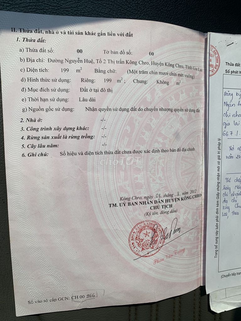 cần bán nhà gấp 126 Nguyễn Huệ , Thị trấn Kông Chro, Huyện Kông Chro, Gia Lai