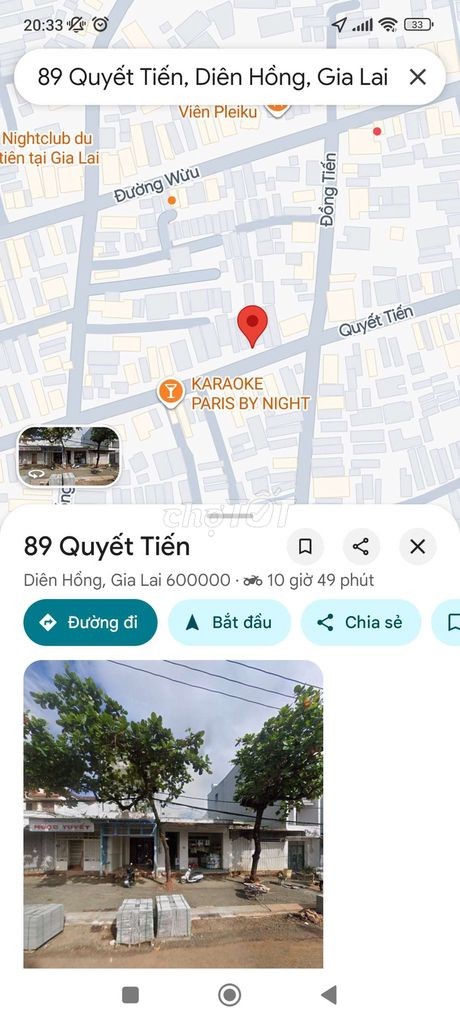 Bán nhà ở địa chỉ 89, Quyết Tiến, Phường Diên Hồng, Thành phố Pleiku, Gia Lai
