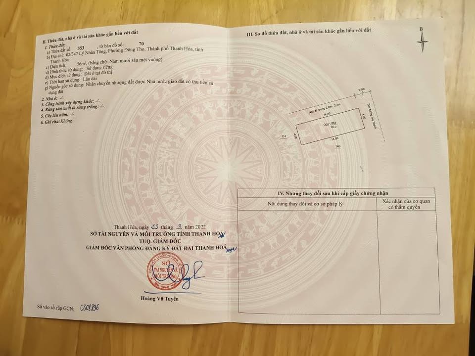 Bán nhà SN 02/347 Lý Nhân Tông, p.Hạc Thành. - Ảnh 1