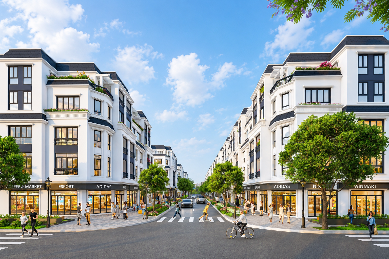 Em cần bán căn shophouse - nhà phố SH8-06 lô góc siêu đẹp nằm trên trục đường chính