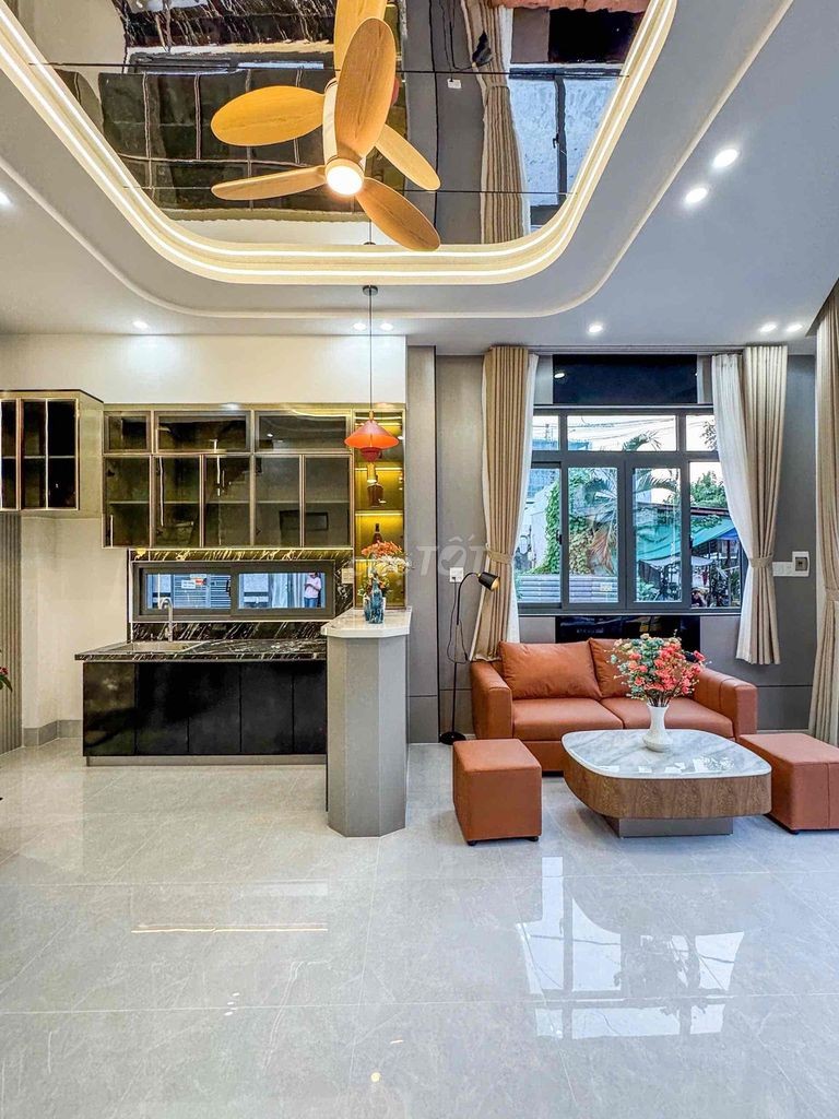 NHÀ 1 TRỆT 2 LẦU + SÂN THƯỢNG MẶT TIỀN ĐƯỜNG NGUYỄN MINH QUANG KHU DÂN - Ảnh 4