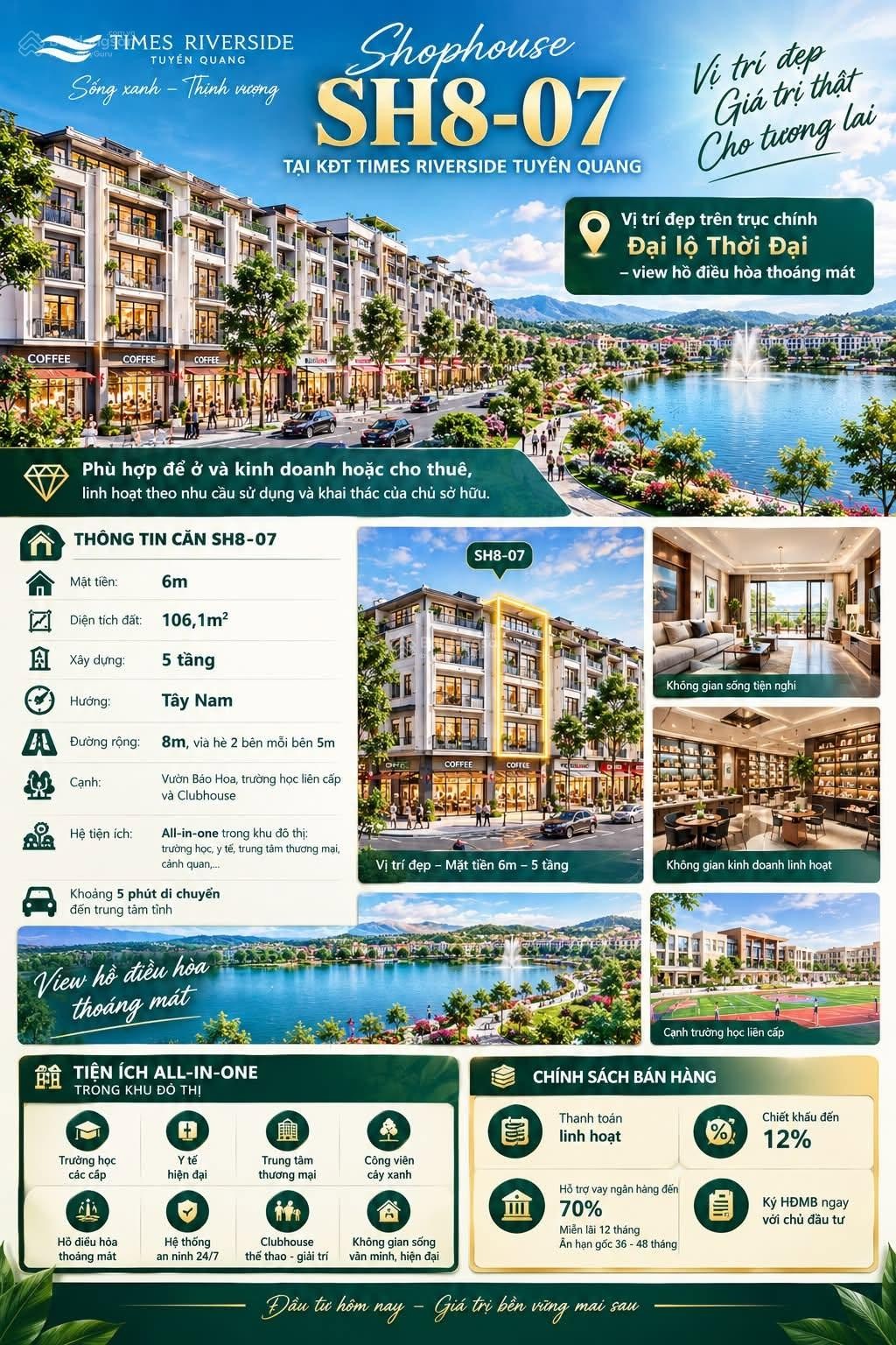 Em cần bán SH8-07 KĐT Times Riverside Tuyên Quang