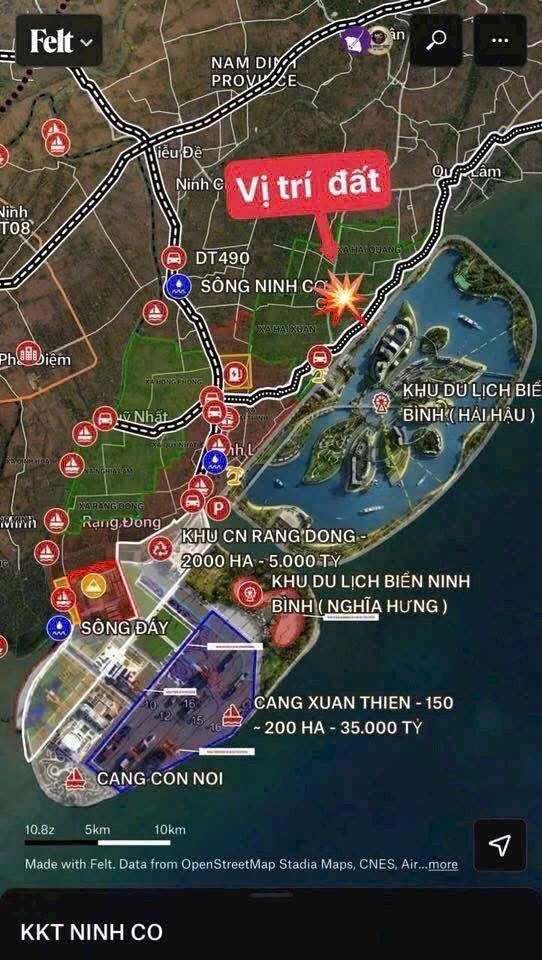 BÁN LÔ ĐẤT VEN BIỂN KHU KINH TẾ NINH CƠ, VIEW BIỂN GIÁ CHỈ HƠN 1 TỶ