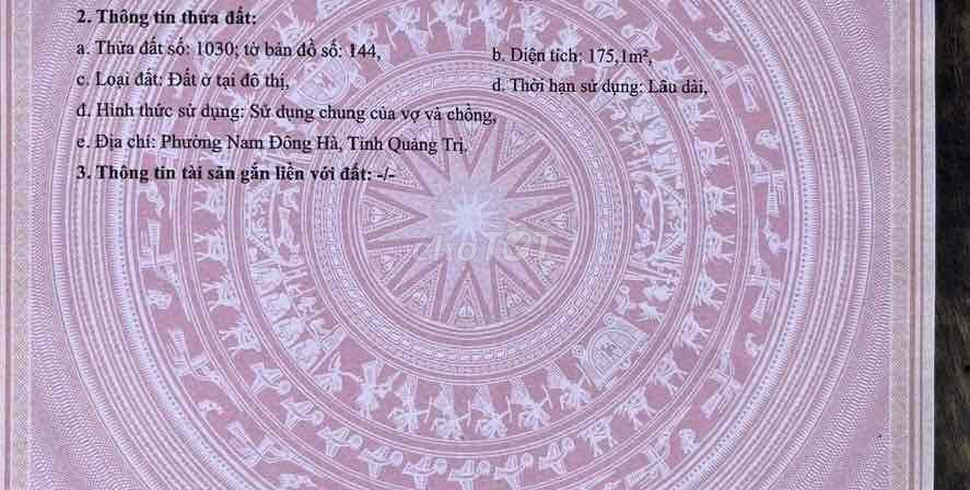 Bán đất Lê Thánh Tông Nam Đông Hà
