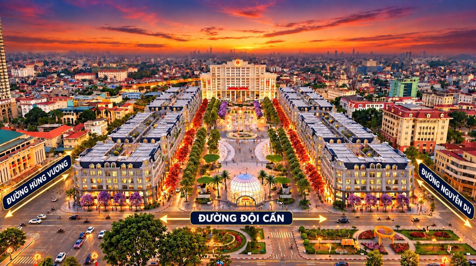 Rẻ vô đối! Giá từ 16,5 tỷ mua đứt shophouse 6 tầng Central Square khu phố đi bộ TP Thái Nguyên.